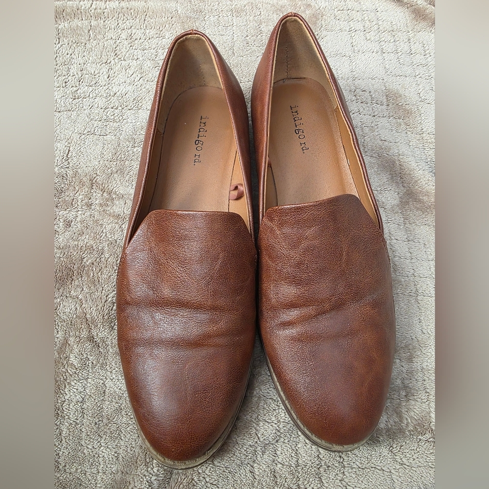 * Indigo Rd. - Womens, Rust Brown Loafers 8 1/2W, Workwear, Chic, Hobo, Casual